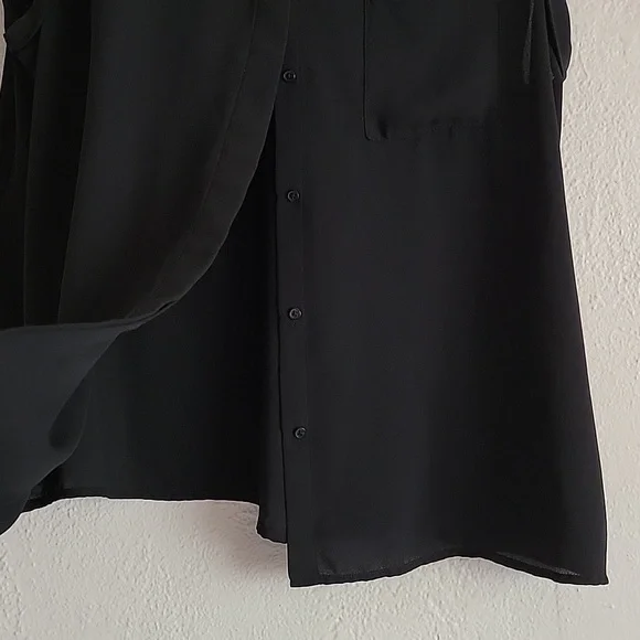 Mossimo Black Sheer Flowy Top - Picture 3 of 7
